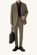 MONSEN Suitory Relaxed-Drape Casual Suit/Blazer front view