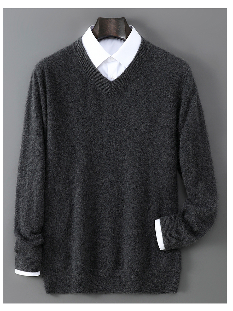 100% Wool V-Neck Sweater