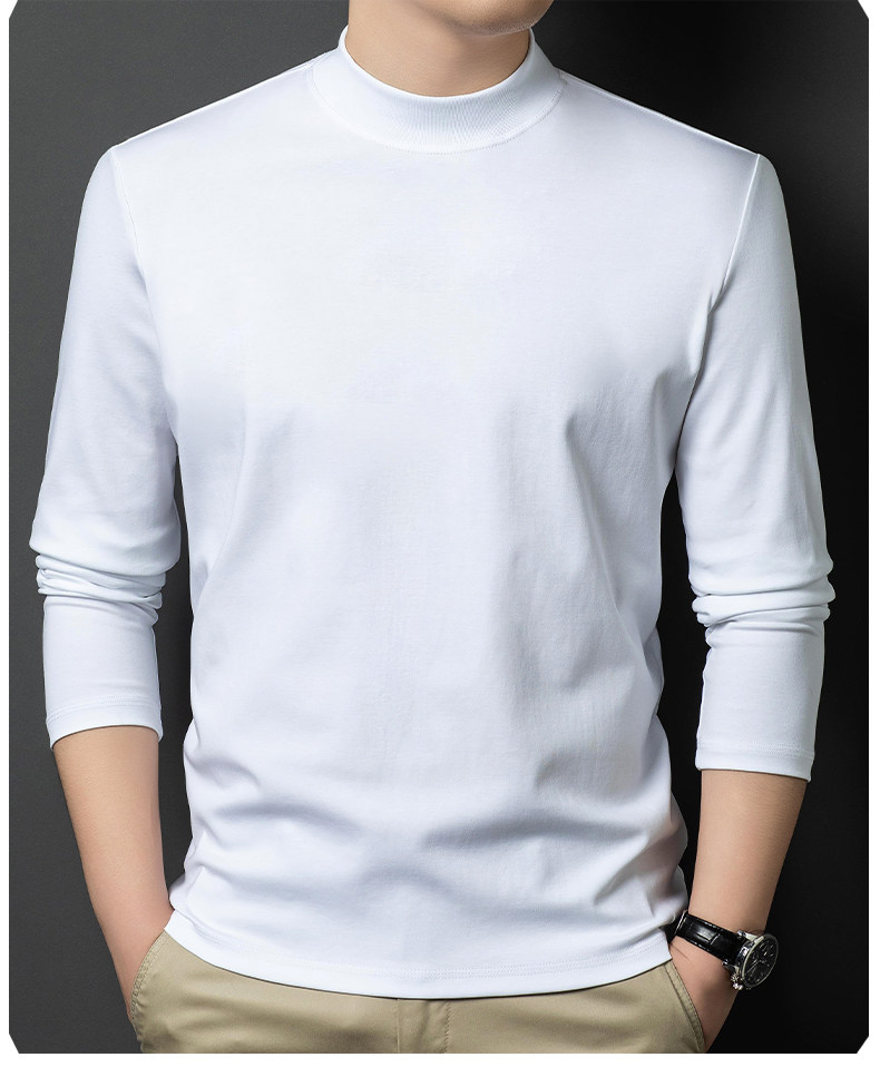 Mid-Neck Long Sleeve T-Shirt