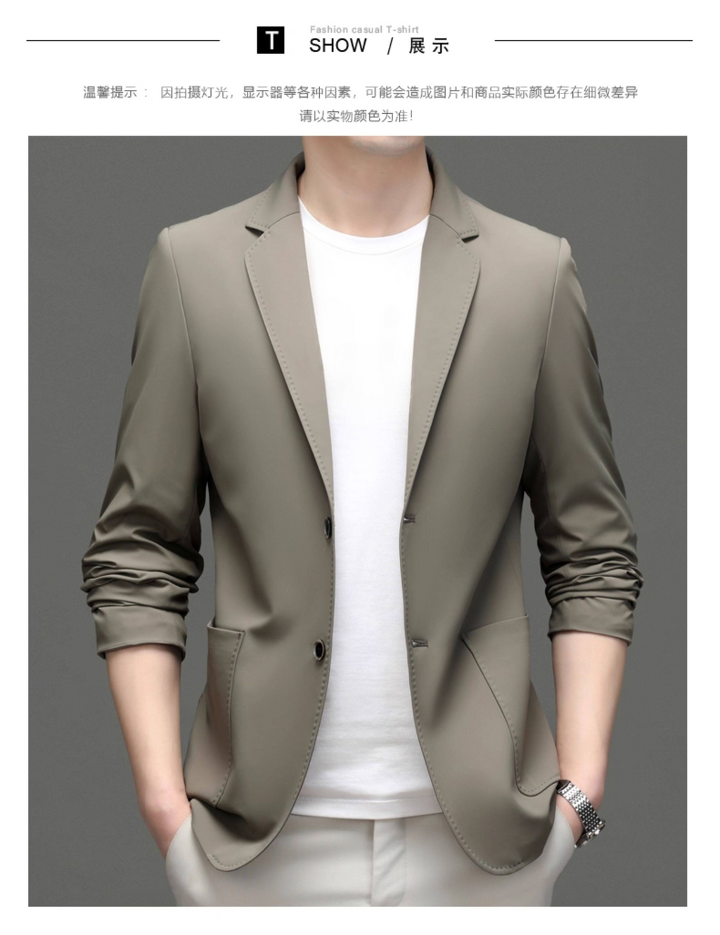 MONSEN Suitory Lightweight Anti-Wrinkle Blazer in Silk Blend product image