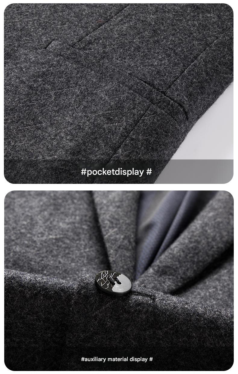 Wool Blend Single Blazer