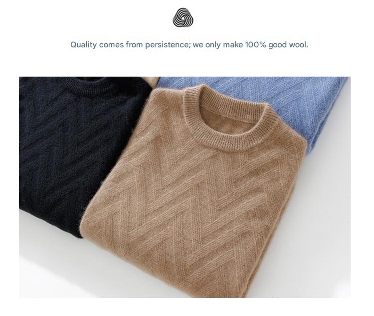 AW 100% Wool Crew Thick Sweater