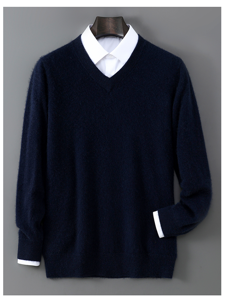 100% Wool V-Neck Sweater