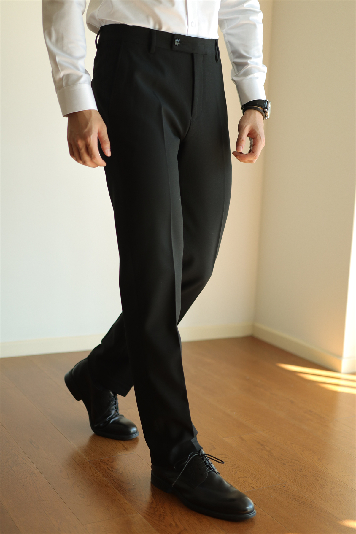 MONSEN Suitory Slim Stretch Non-Iron Trousers in Performance Blend product image