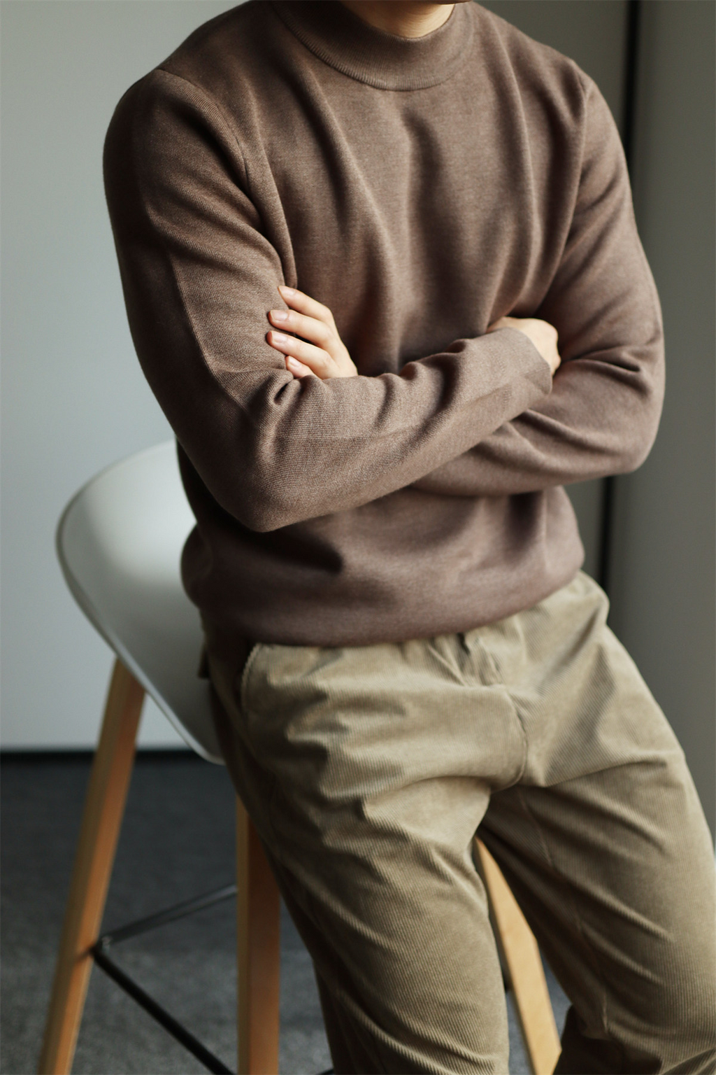 MONSEN Suitory Mid-Neck Ribbed Knit in Cotton product image