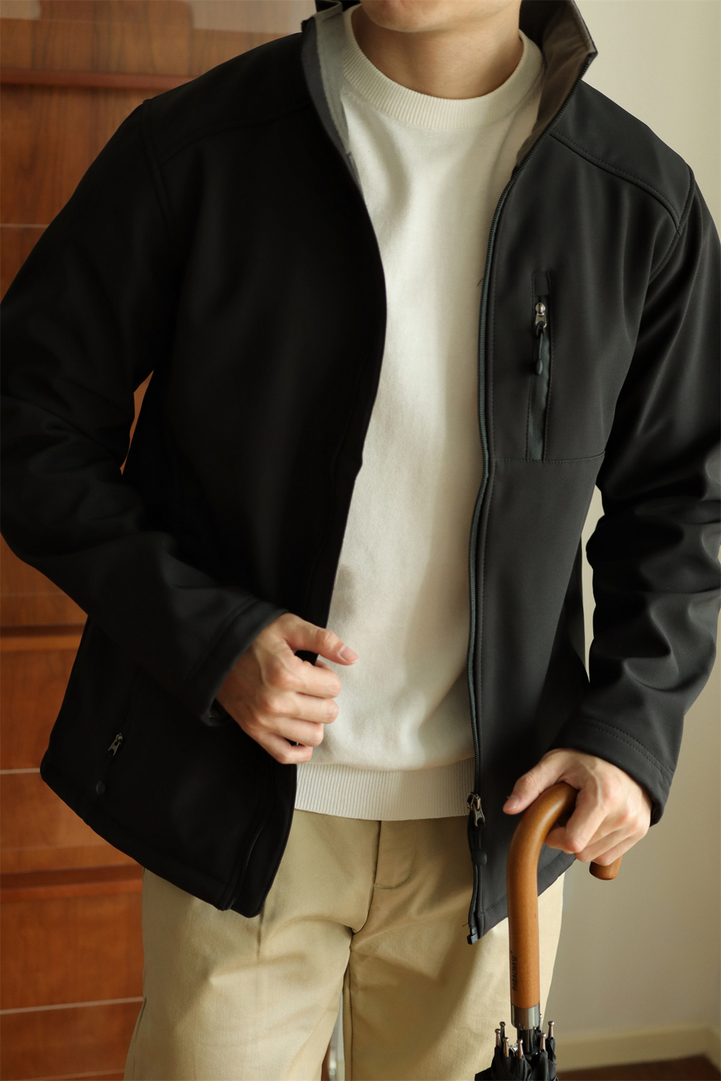 MONSEN Suitory 4-Way Stretch Fleece-Lined Waterproof Windbreaker Jacket product image