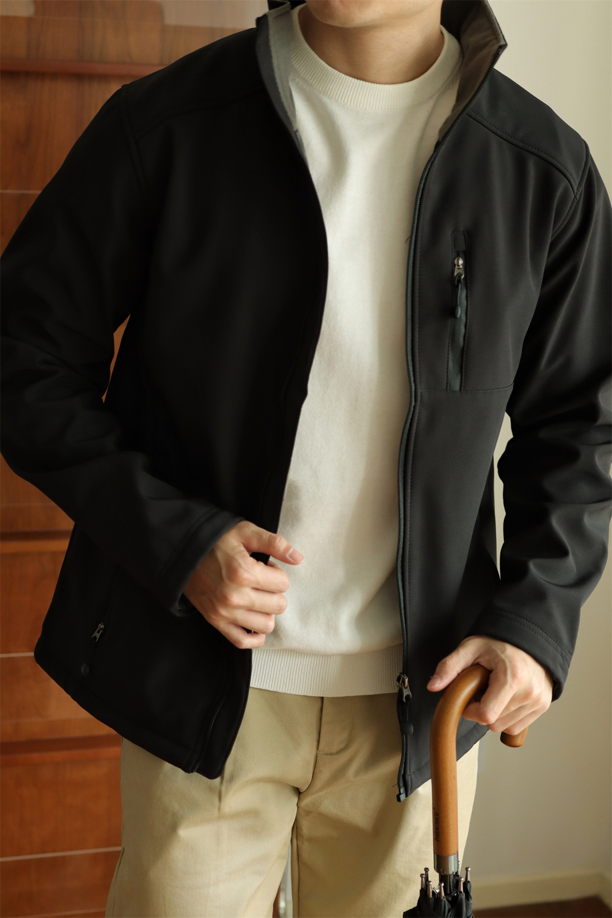 MONSEN Suitory 4-Way Stretch Fleece-Lined Waterproof Windbreaker Jacket product image