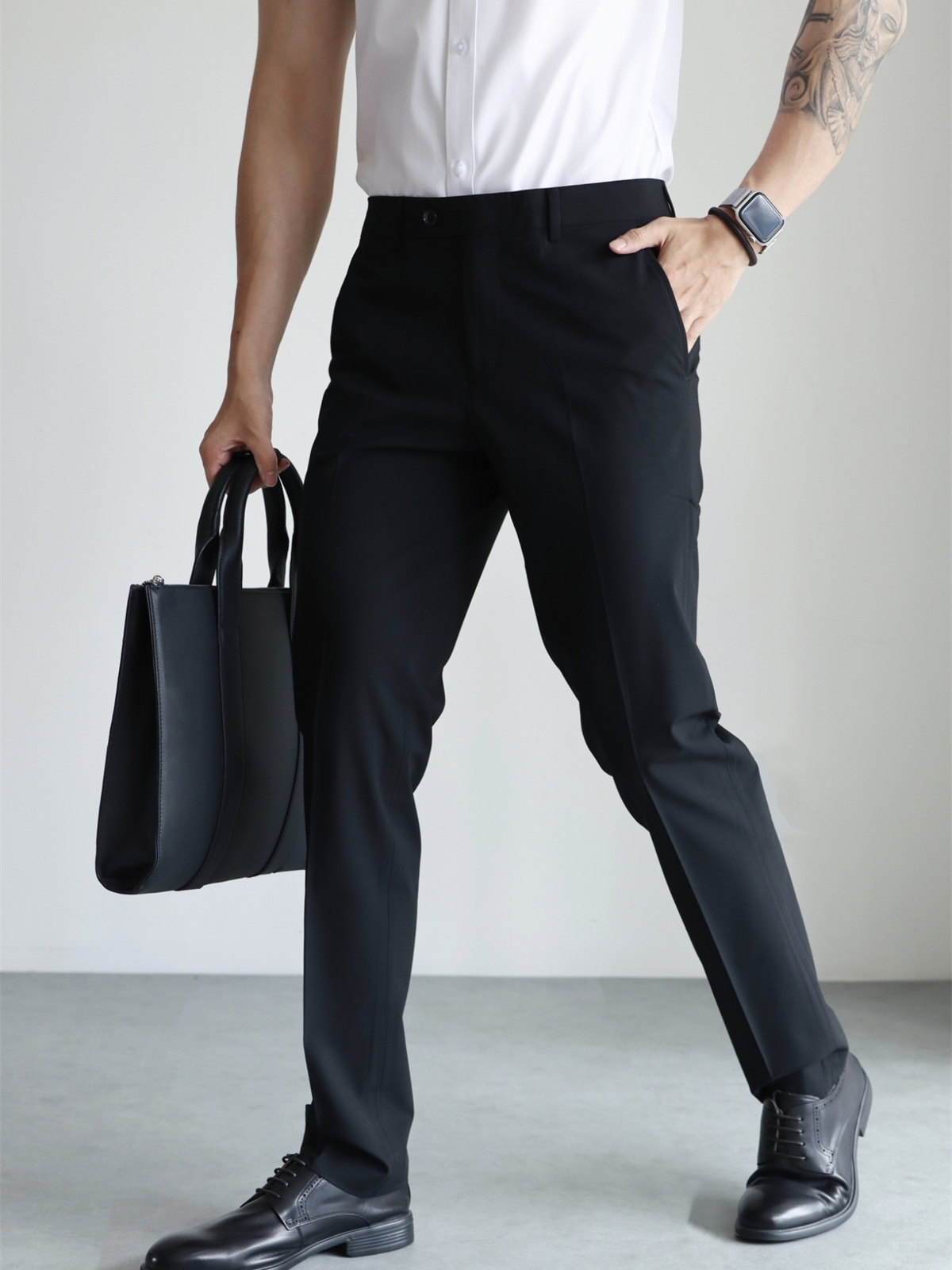 MONSEN Suitory Non-Iron Slim Trousers in Performance Blend product image