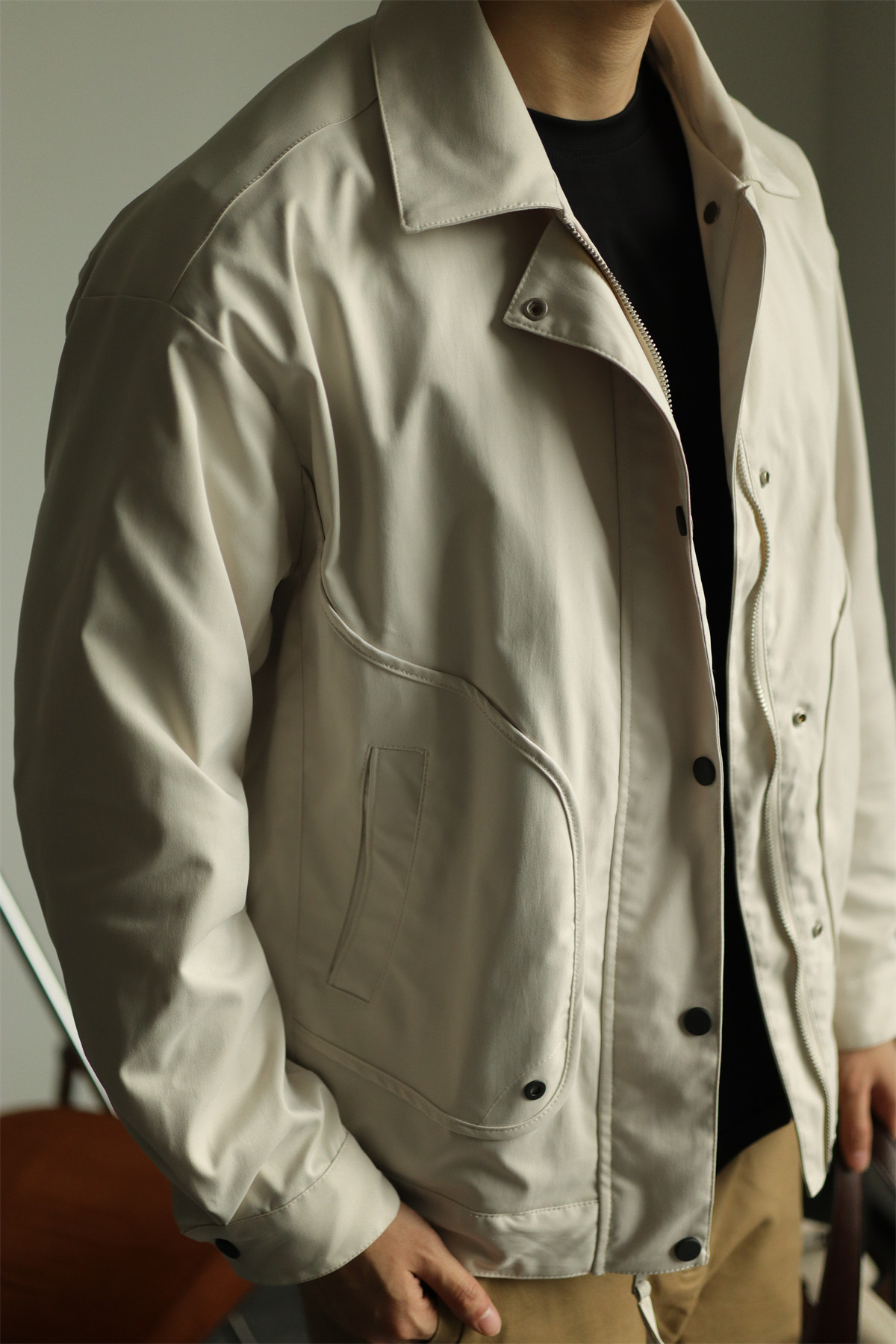 MONSEN Suitory Workwear Pocket Padded Coach Jacket in Cotton product image
