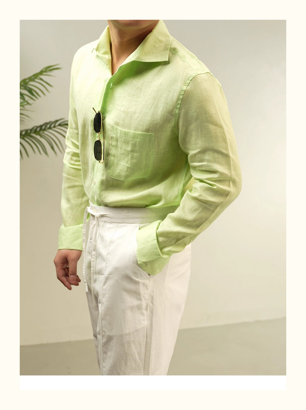 MONSEN Suitory 100% Linen Relaxed Shirt product image