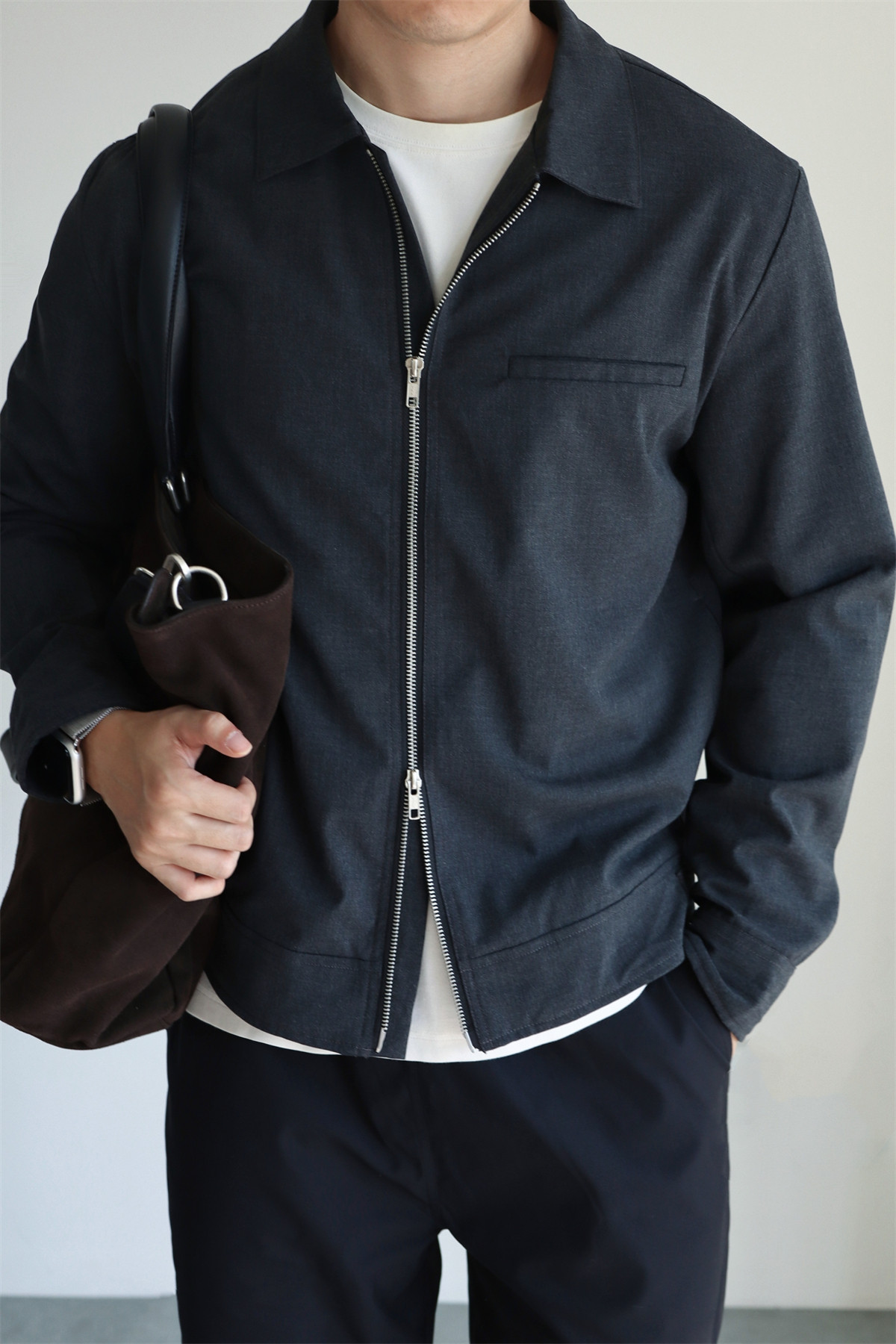 MONSEN Suitory Drapey Plain-Weave Lapel Jacket in Performance Blend product image