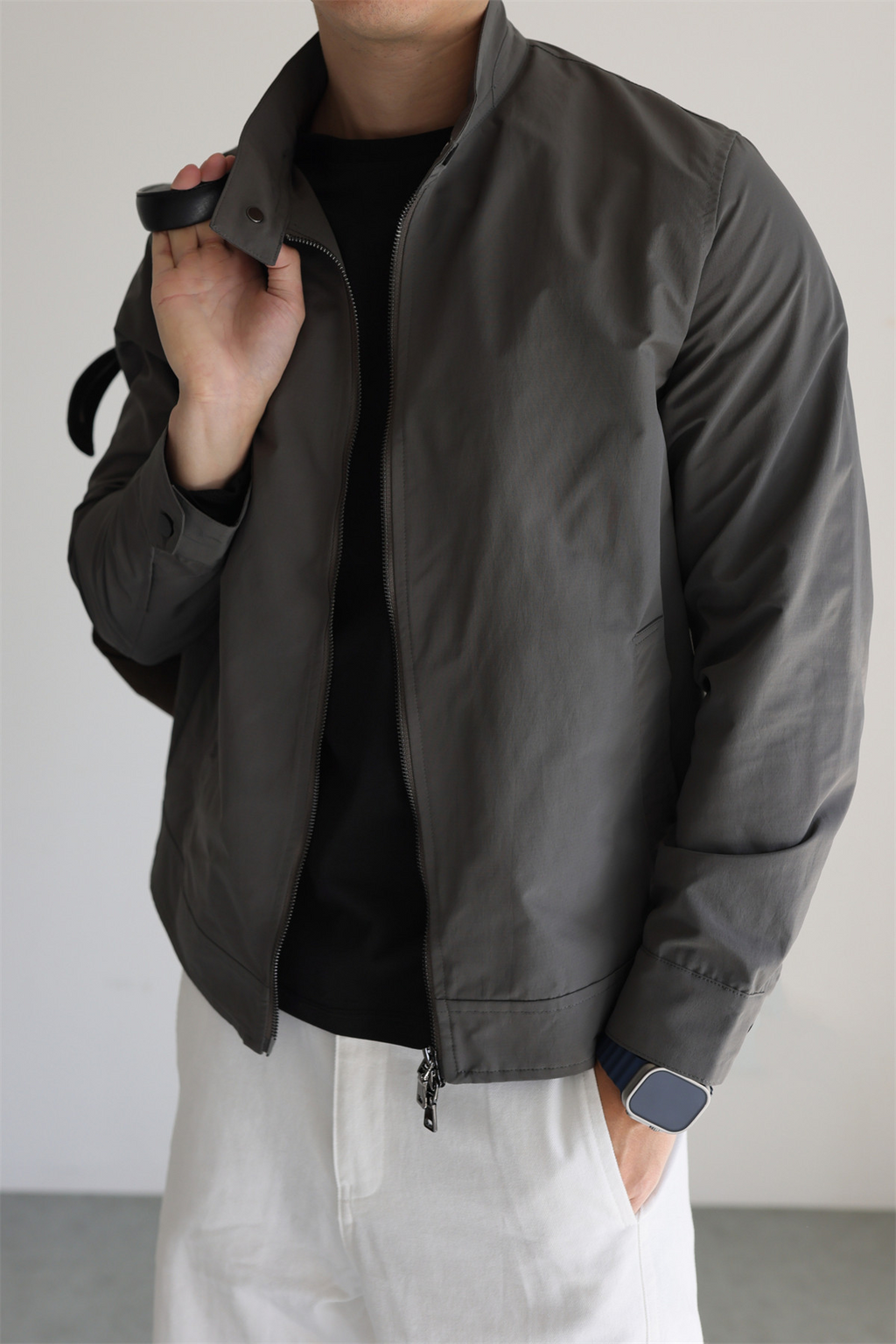 MONSEN Suitory Lightweight G9 Harrington Subtle Jacket in Performance Blend product image