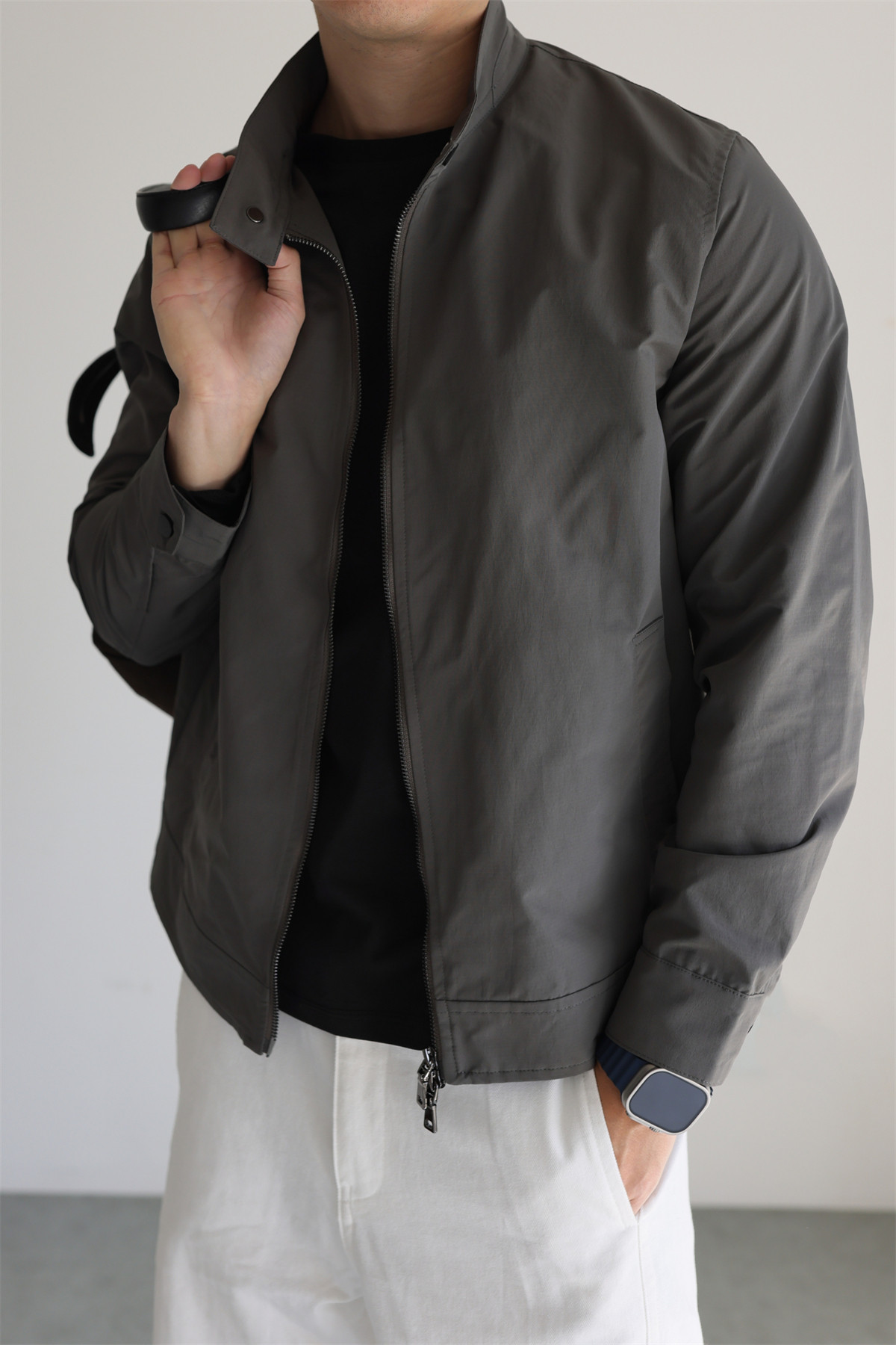MONSEN Suitory Lightweight G9 Harrington Subtle Jacket in Performance Blend product image