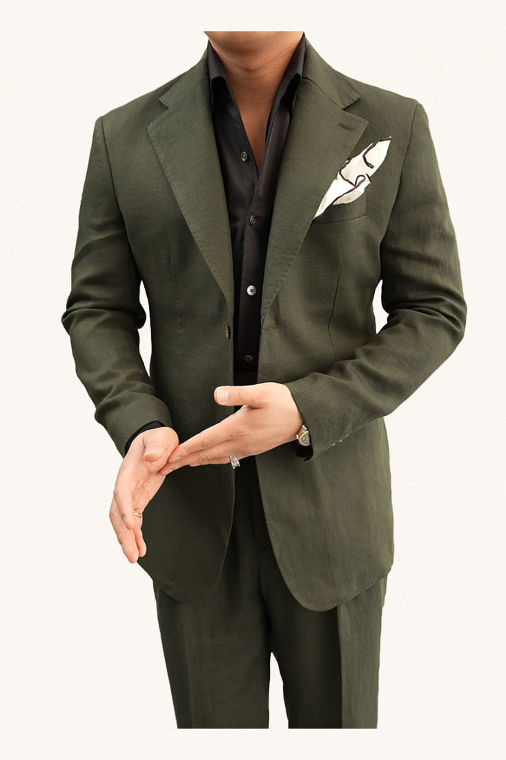 MONSEN Suitory Half-Lined 100% Linen Suit product image
