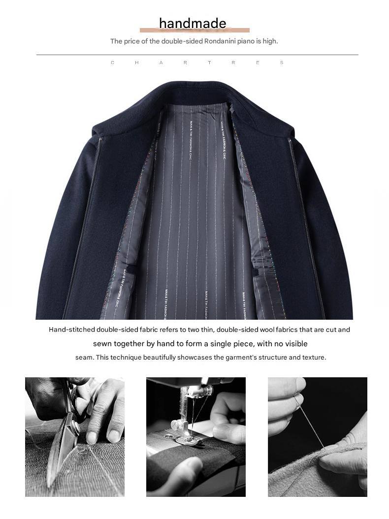 100% Wool Double-Faced Short Coat