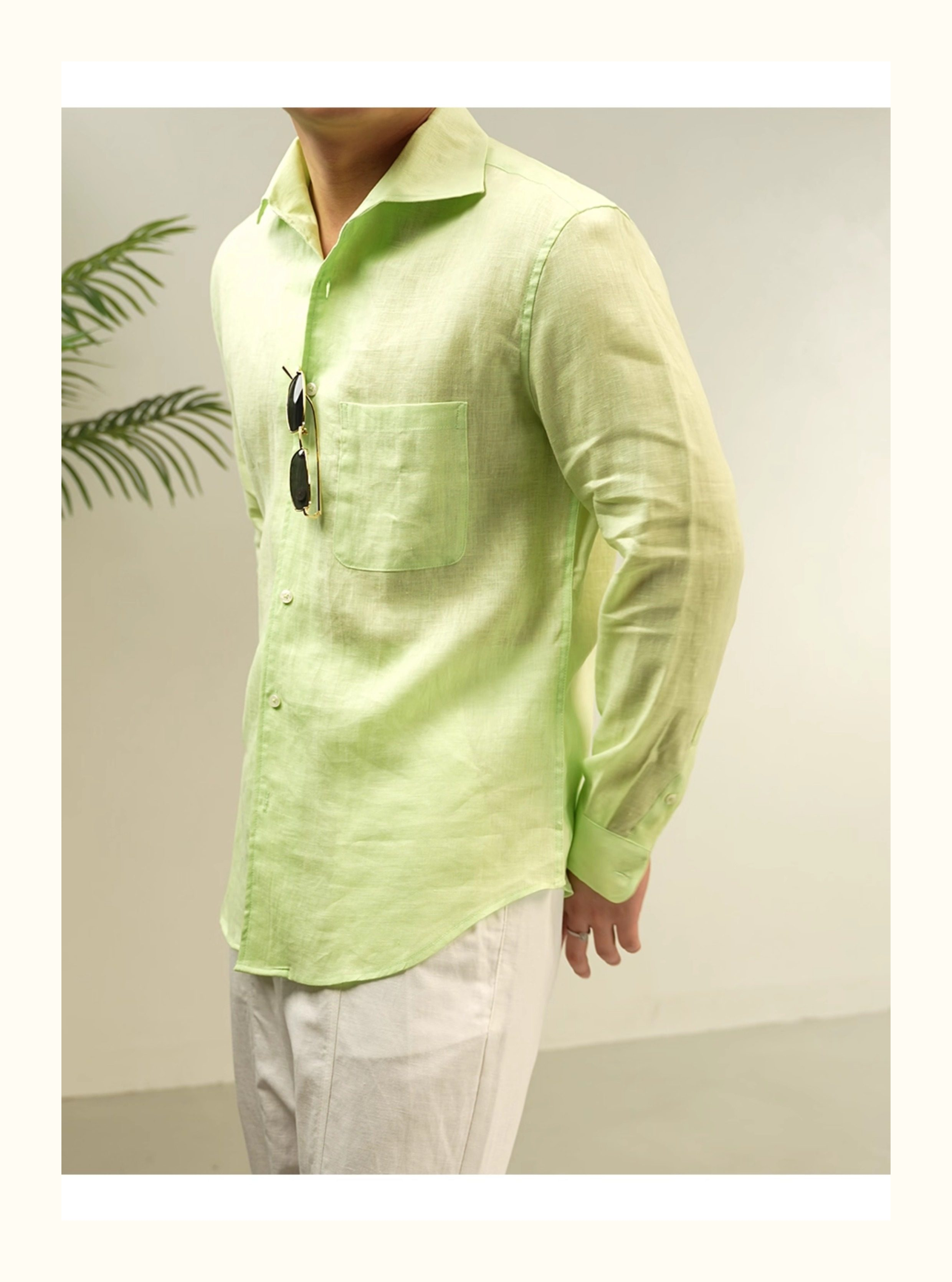 MONSEN Suitory 100% Linen Relaxed Shirt product image