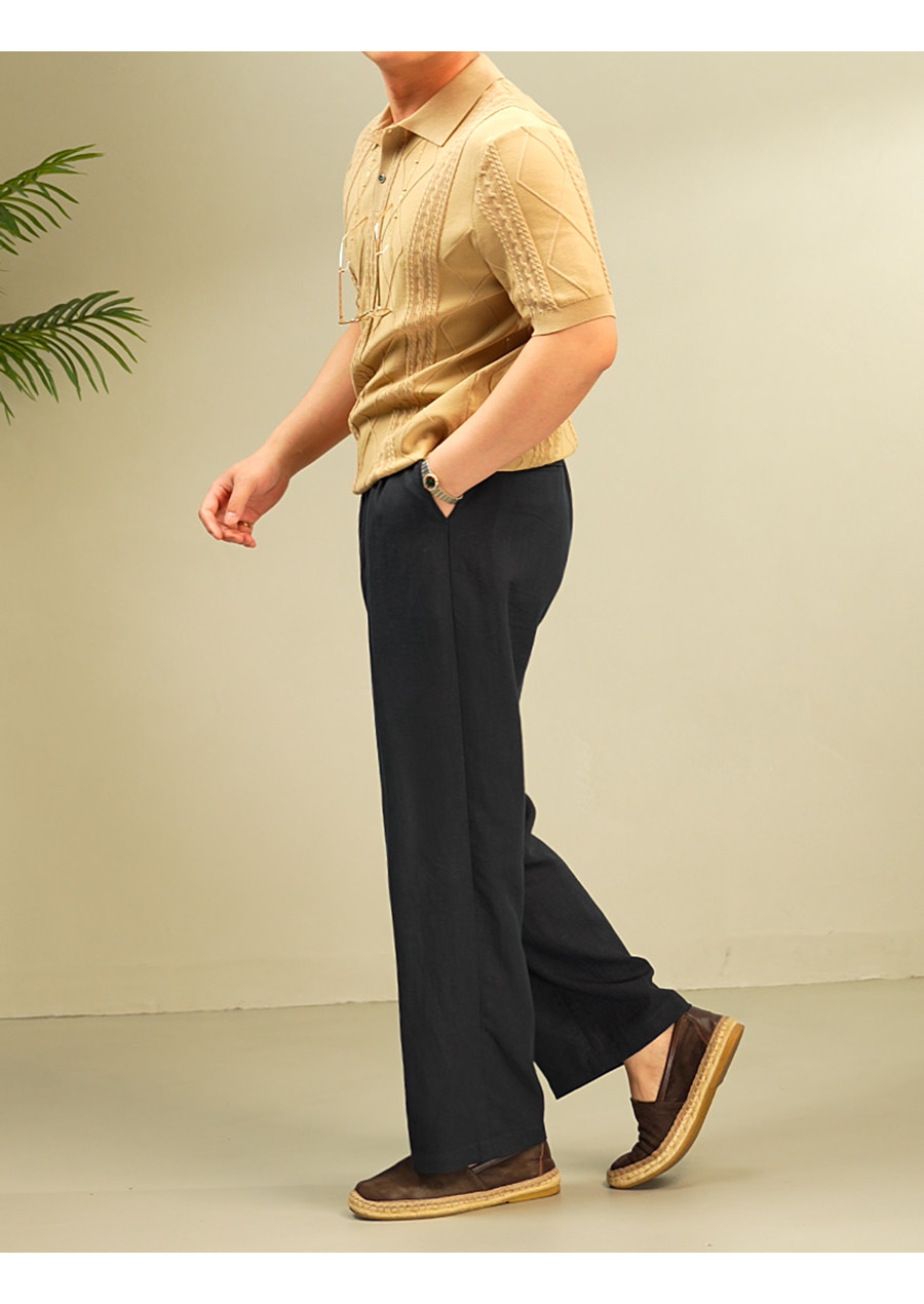 Summer Jacquard Knit Polo