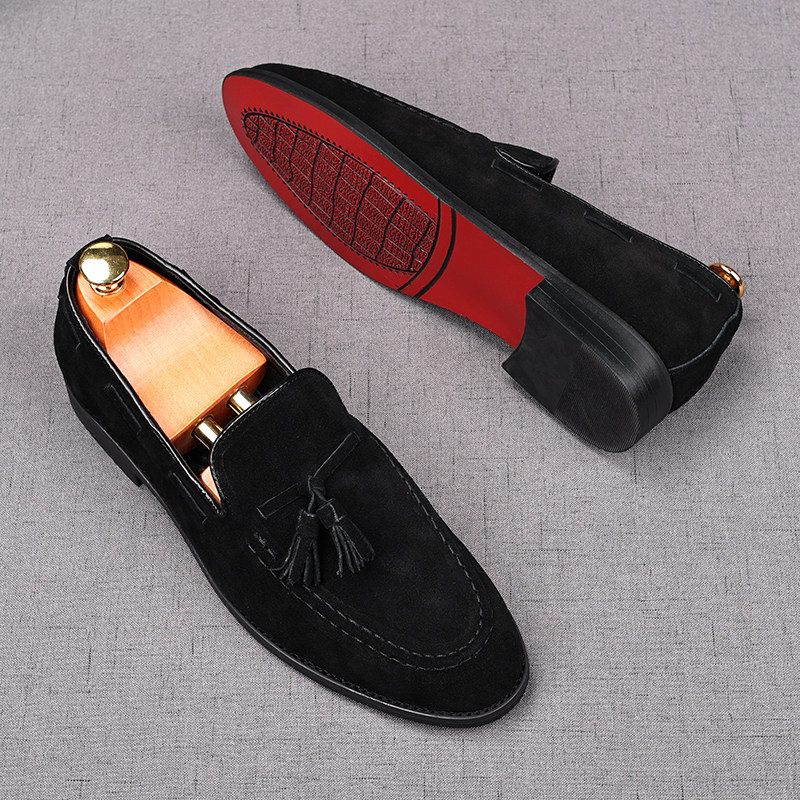 MONSEN Suitory Genuine Suede Tassel Loafers product image