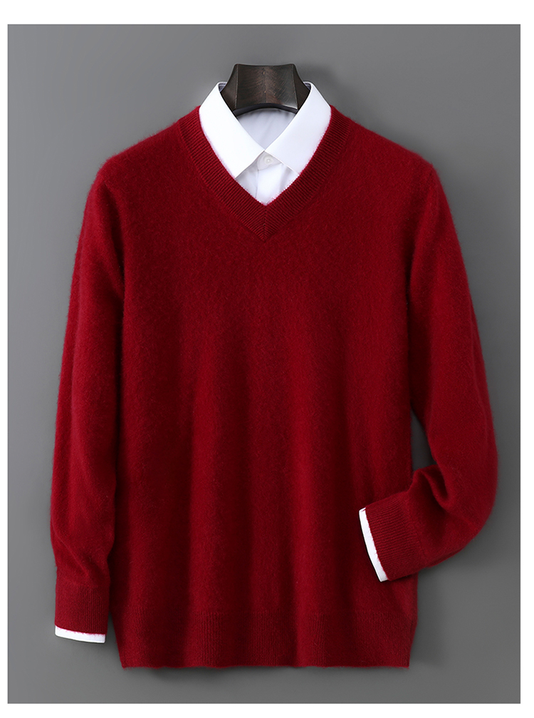 100% Wool V-Neck Sweater