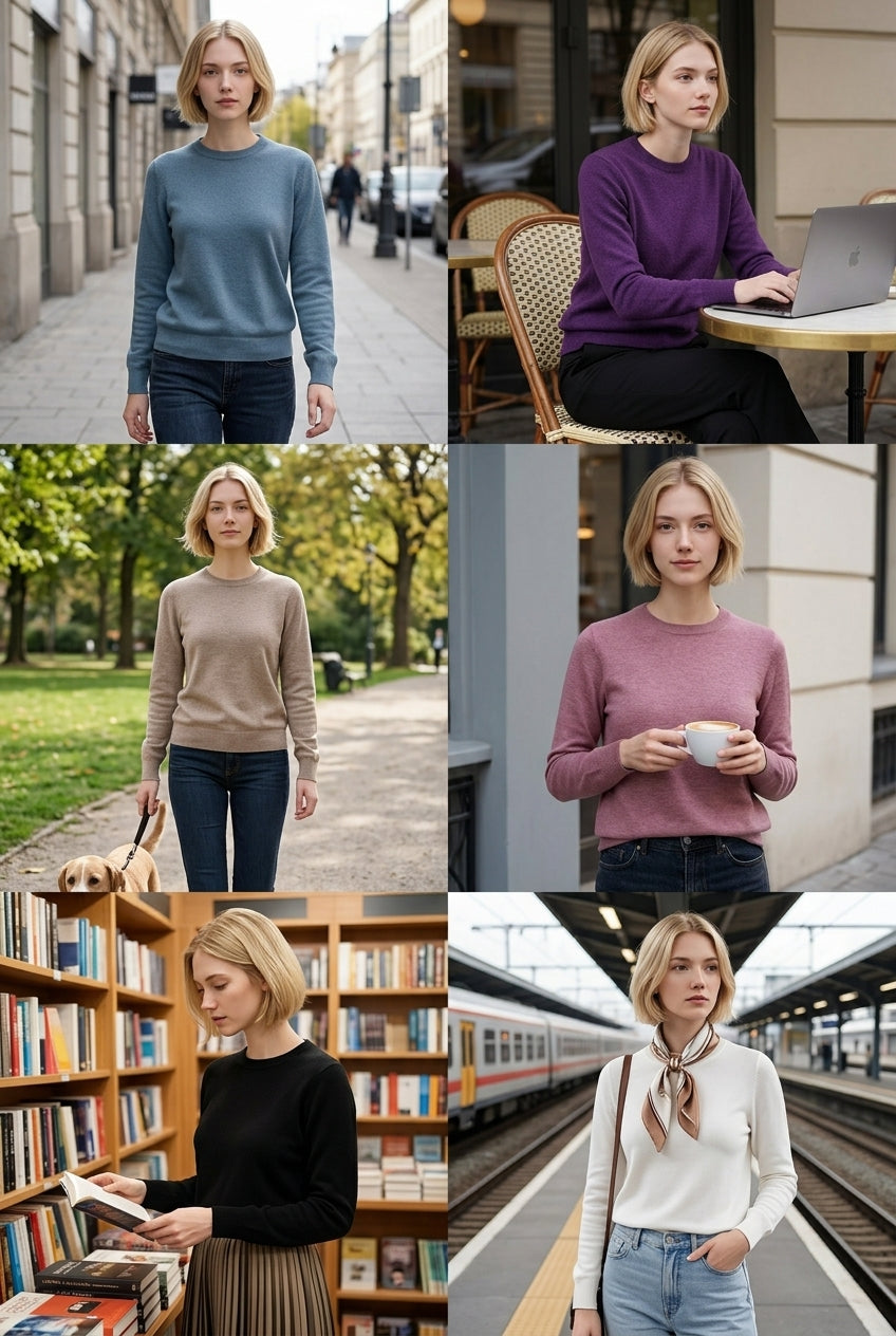 MONSEN Suitory 100% Wool Lightweight Crewneck Knit product image