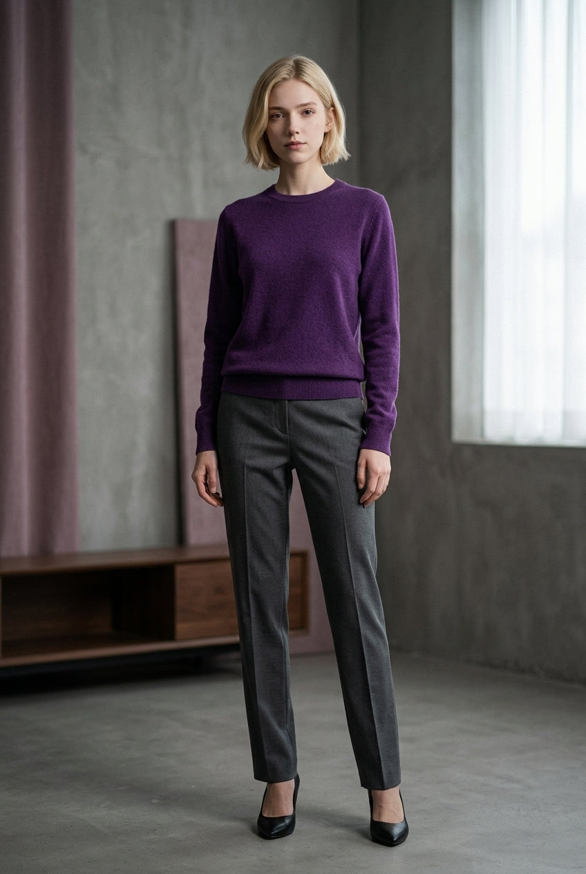 MONSEN Suitory 100% Wool Lightweight Crewneck Knit product image
