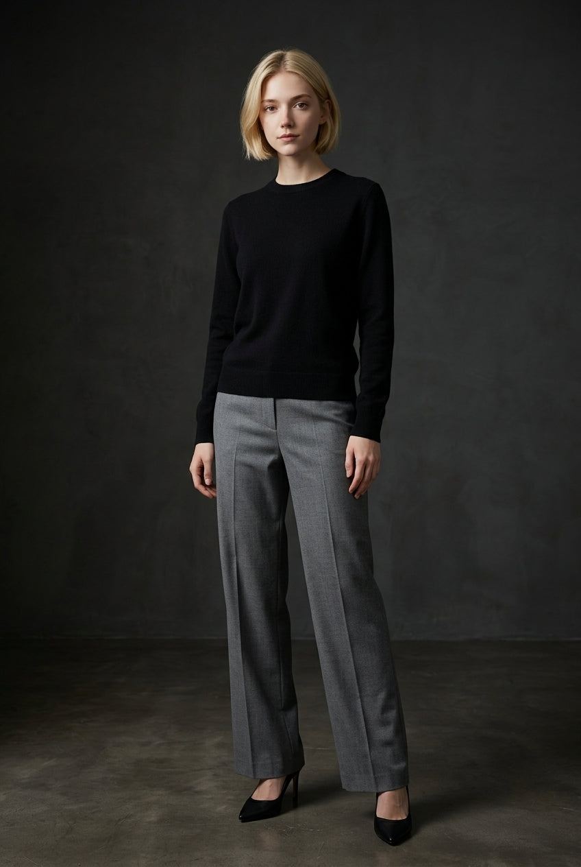MONSEN Suitory 100% Wool Lightweight Crewneck Knit product image