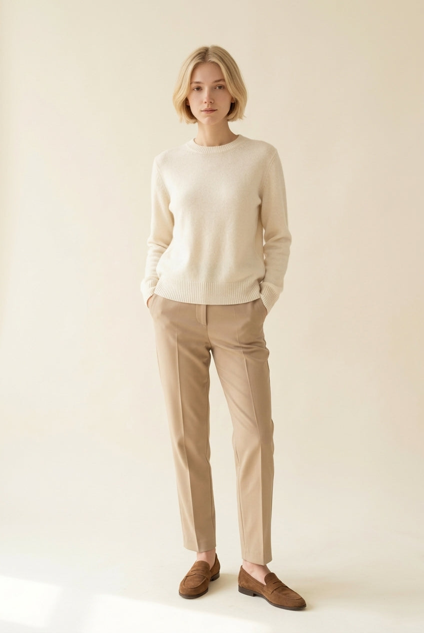 MONSEN Suitory 100% Wool Lightweight Crewneck Knit product image