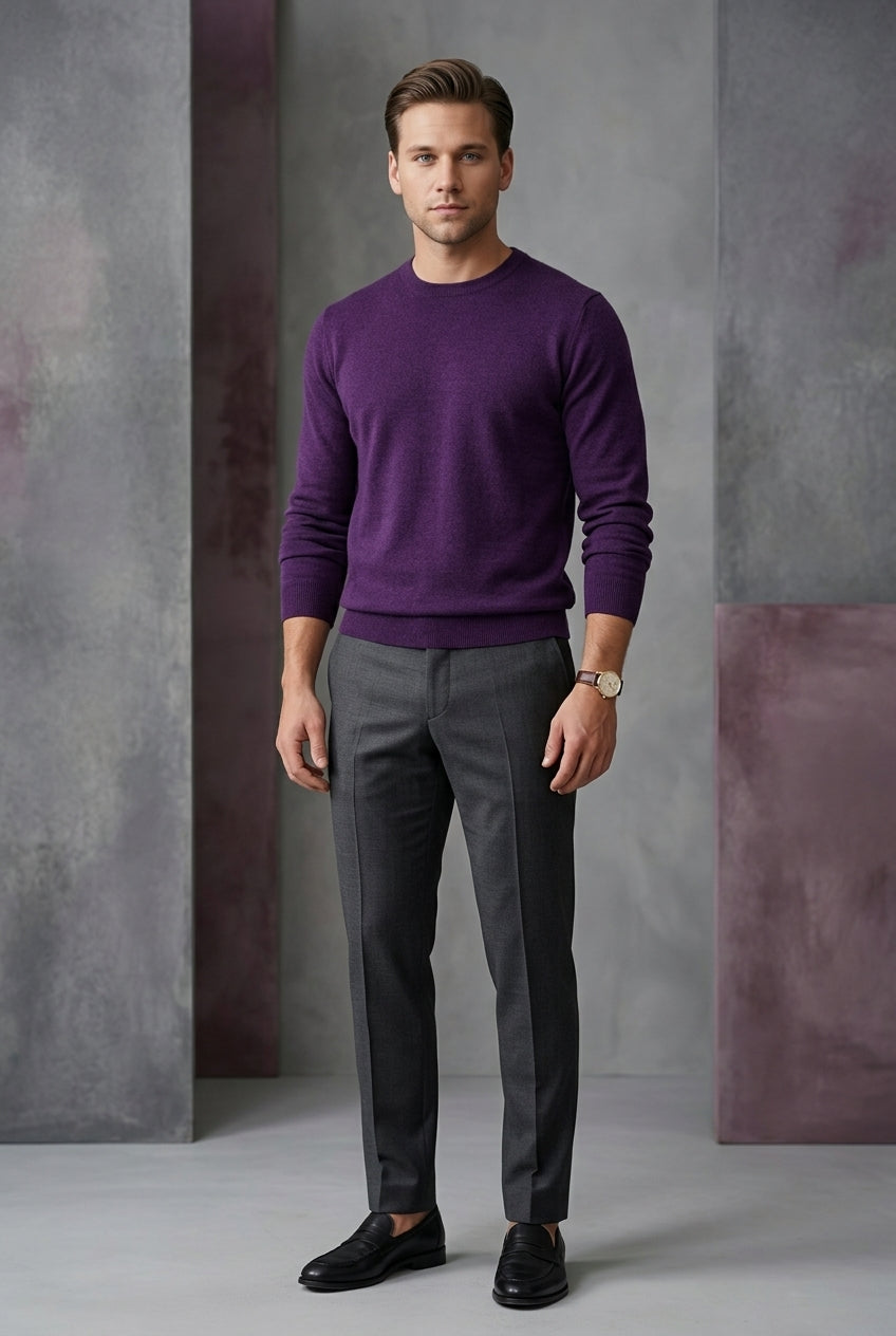MONSEN Suitory 100% Wool Lightweight Crewneck Knit product image