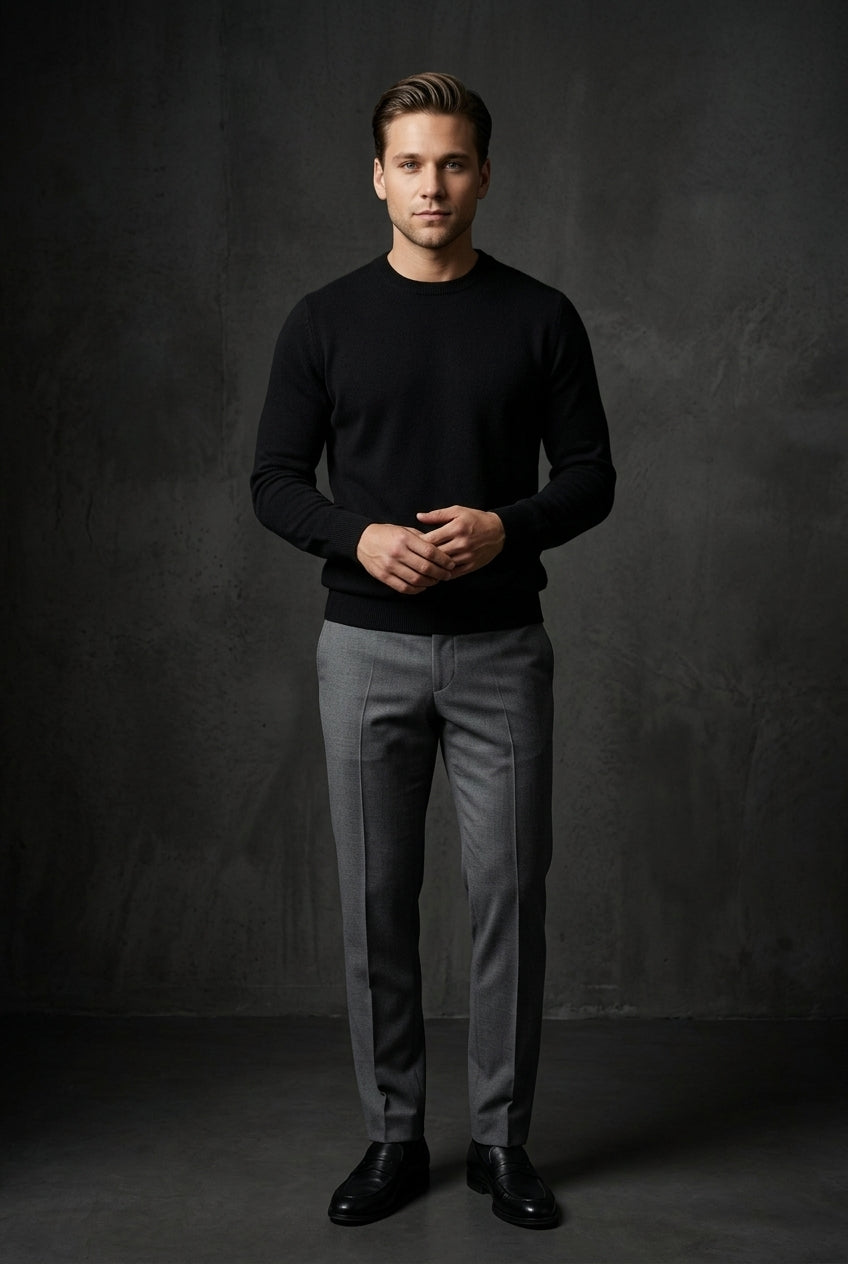 MONSEN Suitory 100% Wool Lightweight Crewneck Knit product image