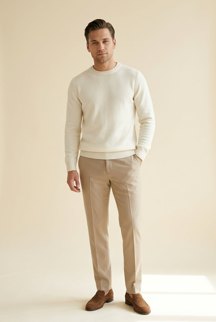MONSEN Suitory 100% Wool Lightweight Crewneck Knit product image