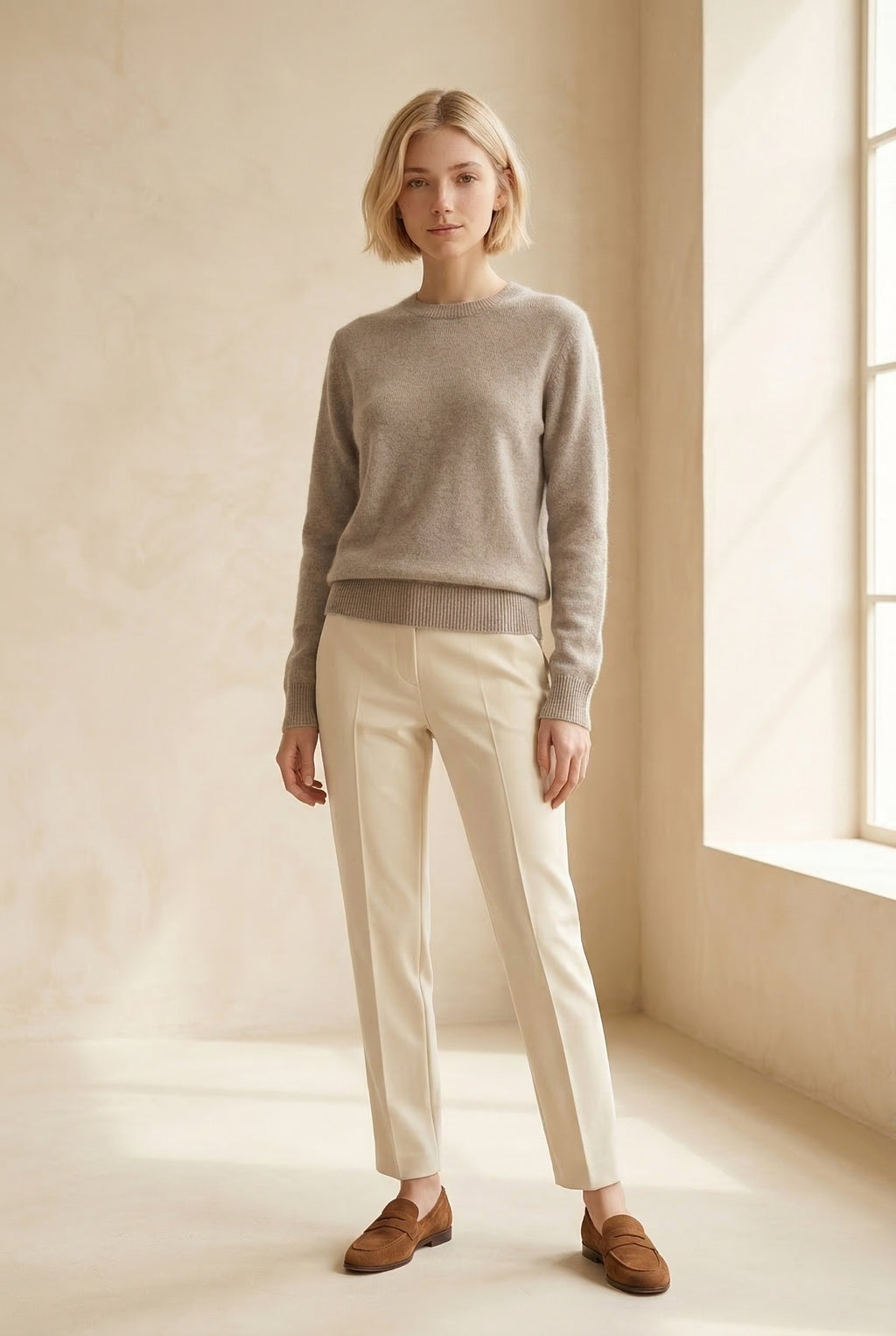 MONSEN Suitory 100% Wool Lightweight Crewneck Knit product image