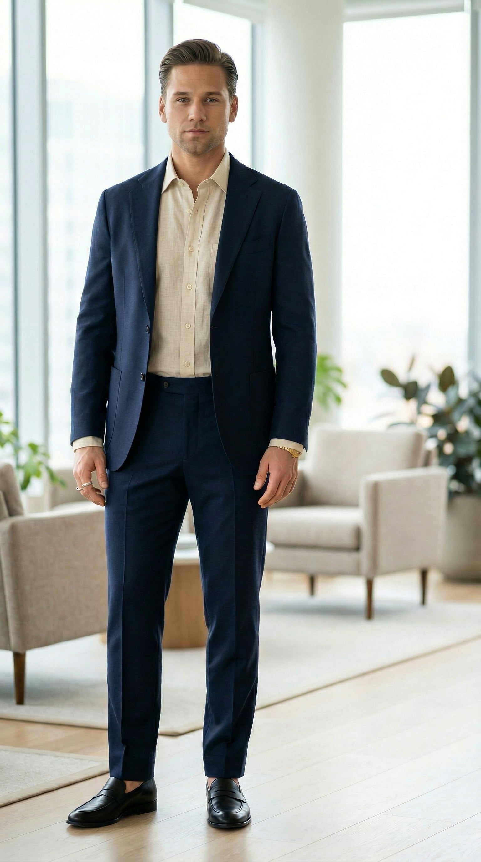 MONSEN Suitory 100% Linen Relaxed Shirt product image