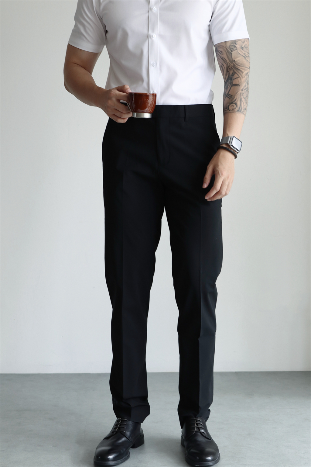 MONSEN Suitory Non-Iron Slim Trousers in Performance Blend product image