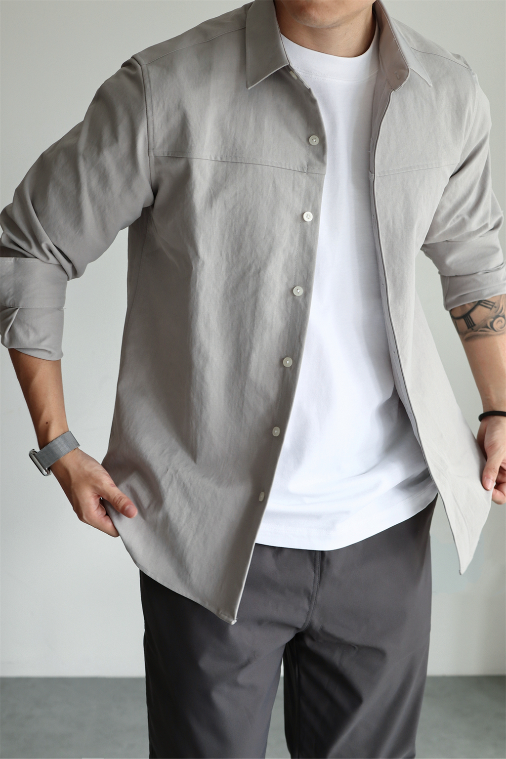 Enzyme-Washed Utility Shirt