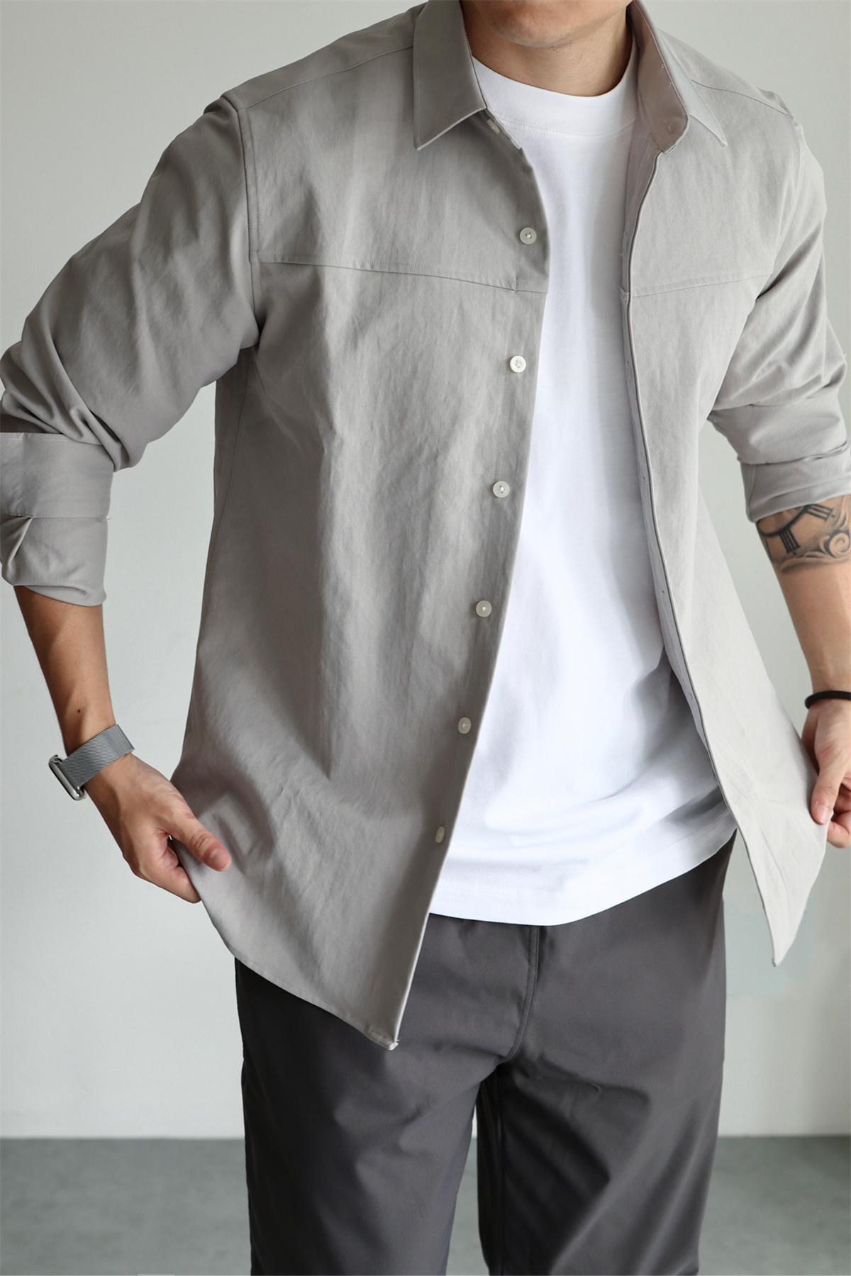 Enzyme-Washed Utility Shirt