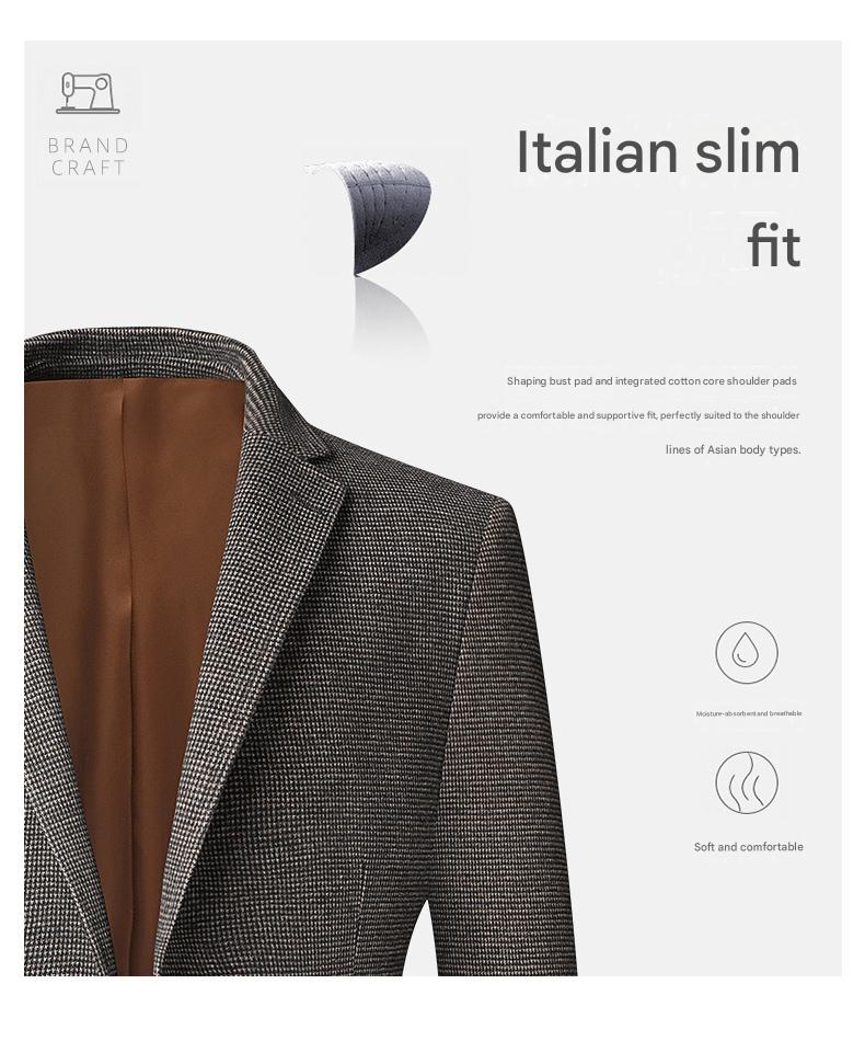 Wool Blend Single Blazer