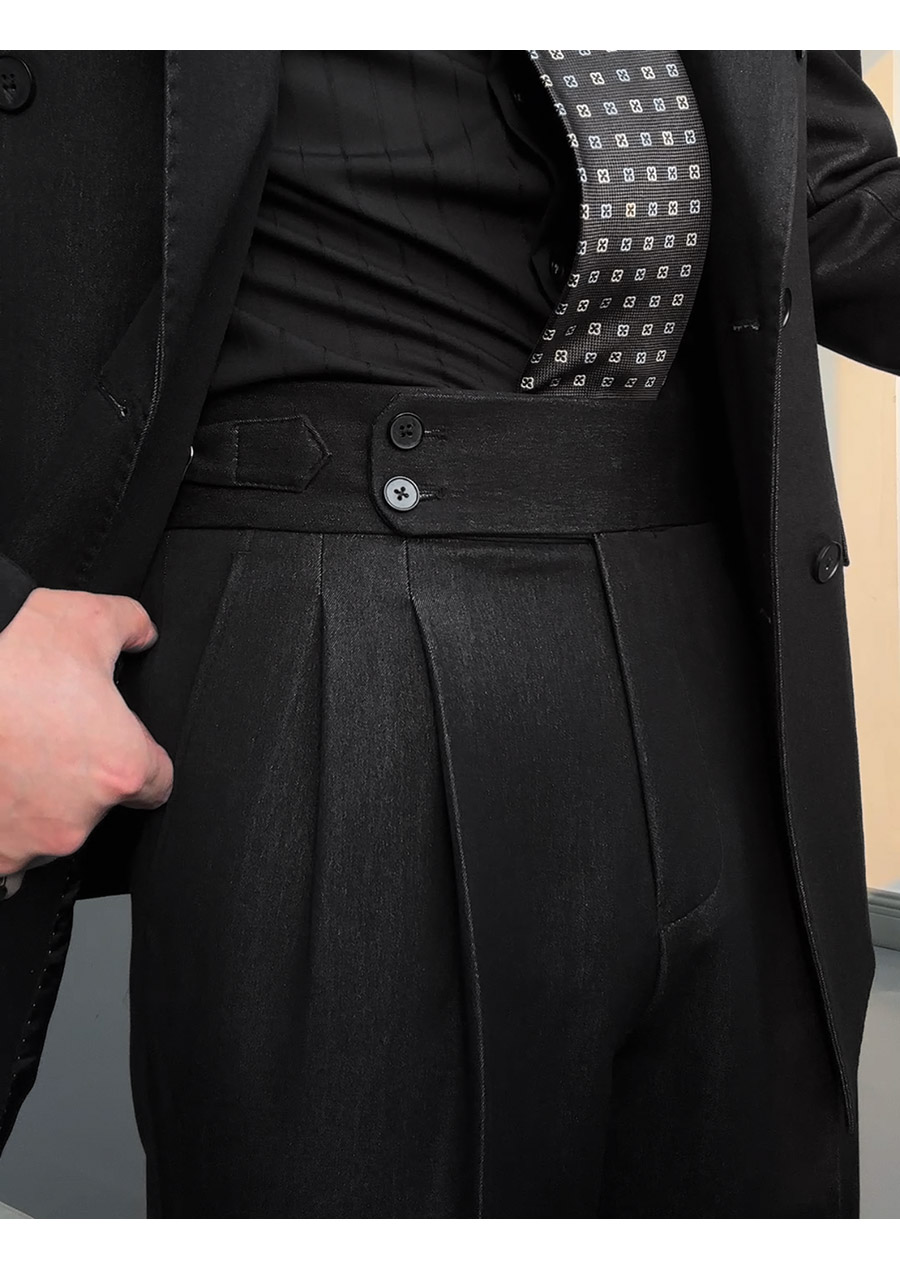 Black DB Peak-Lapel Suit