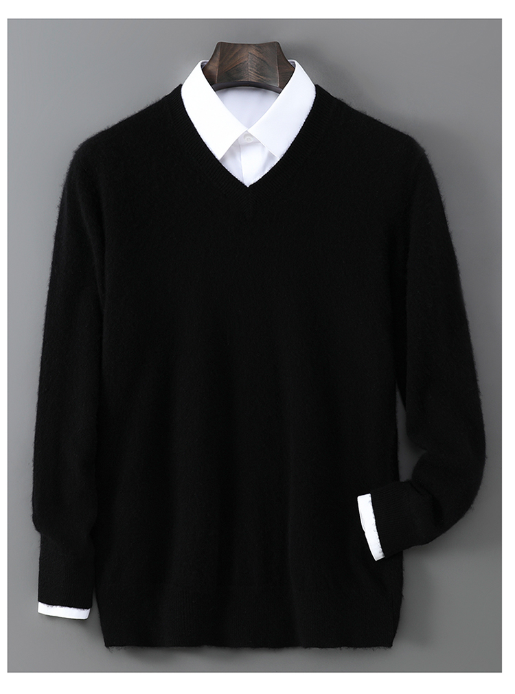 100% Wool V-Neck Sweater