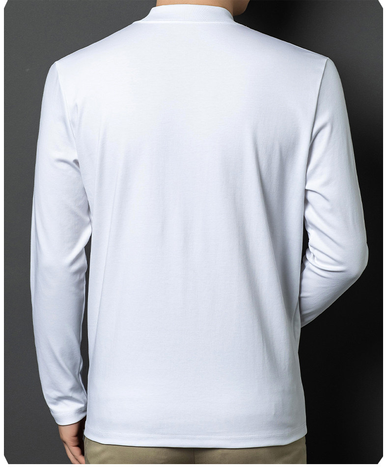 Mid-Neck Long Sleeve T-Shirt