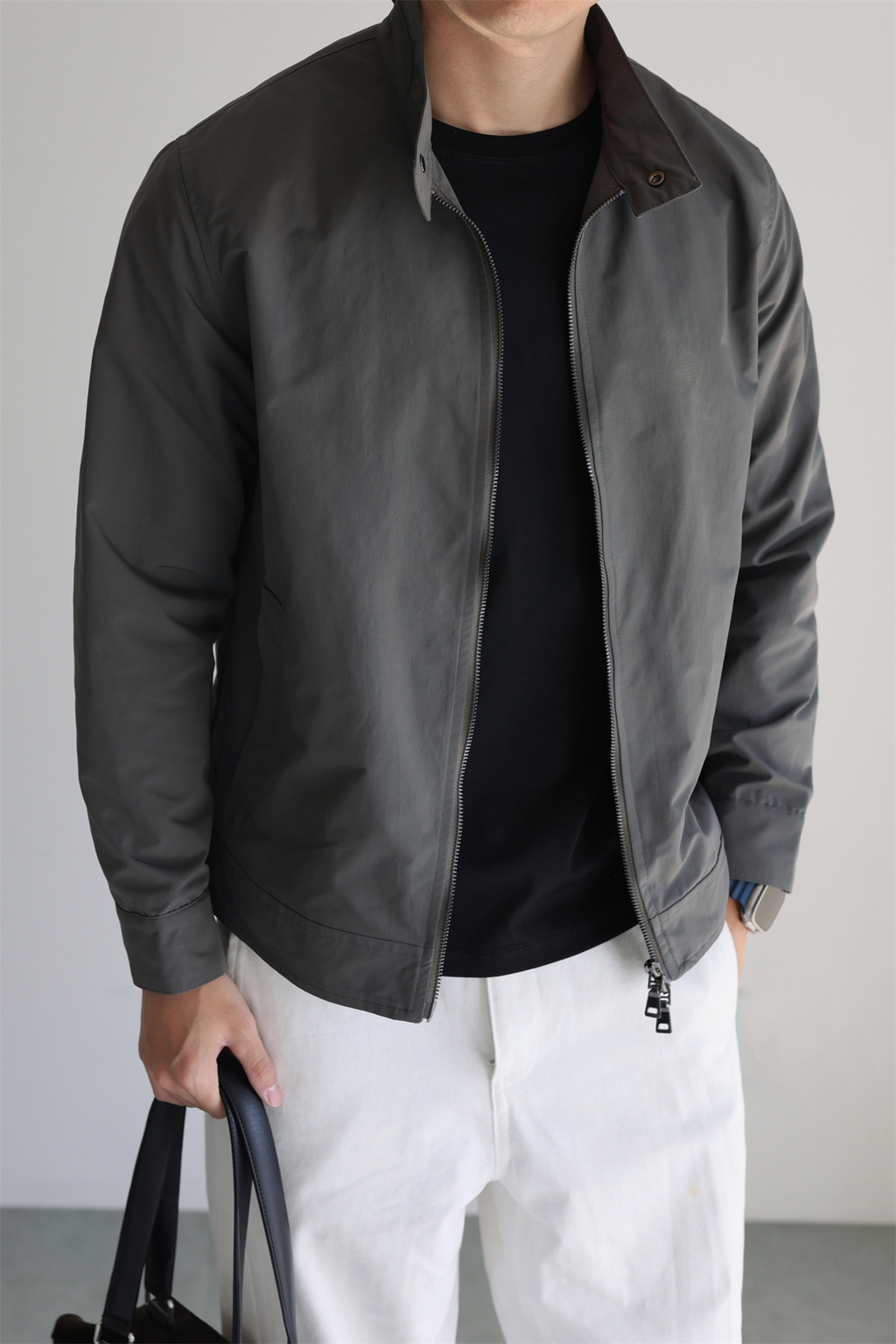 MONSEN Suitory Lightweight G9 Harrington Subtle Jacket in Performance Blend product image