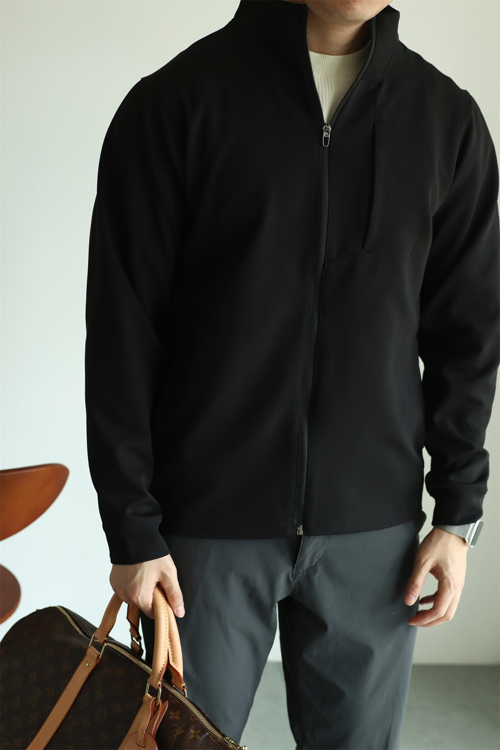 MONSEN Suitory 4-Way Stretch Stand-Collar Outerwear Jacket in Performance Blend product image