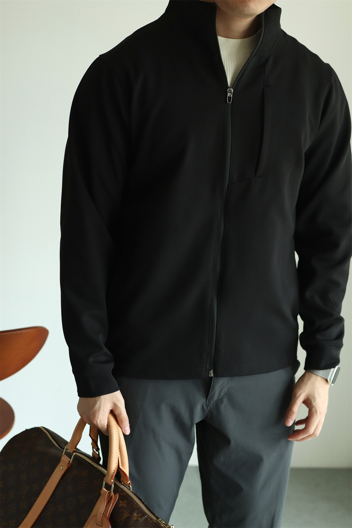 MONSEN Suitory 4-Way Stretch Stand-Collar Outerwear Jacket in Performance Blend product image