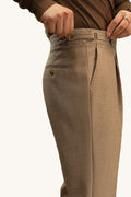 MONSEN Suitory High-Waist Straight Trousers in Performance Blend front view