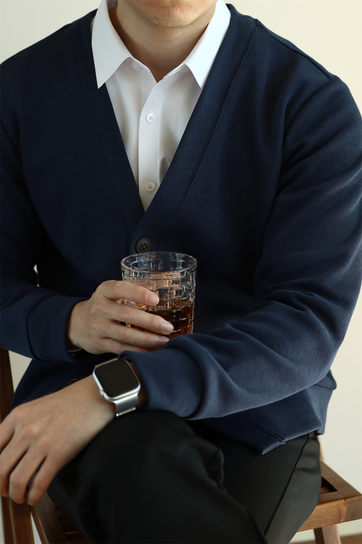 MONSEN Suitory Air-Layer Cotton Knit Cardigan product image