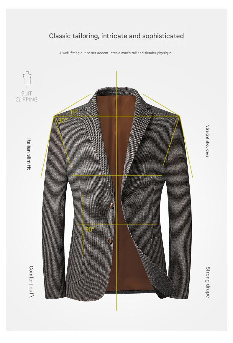 Wool Blend Single Blazer
