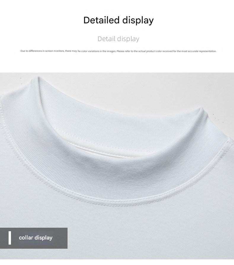 MONSEN Suitory Mid-Neck Long Sleeve T-Shirt in Cotton product image