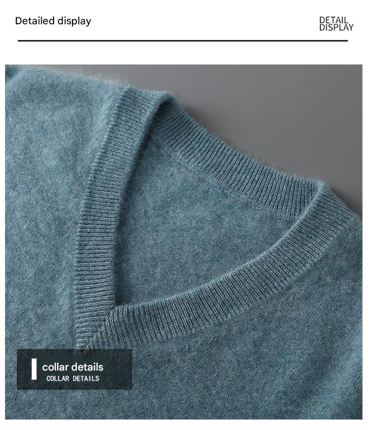 100% Wool V-Neck Sweater