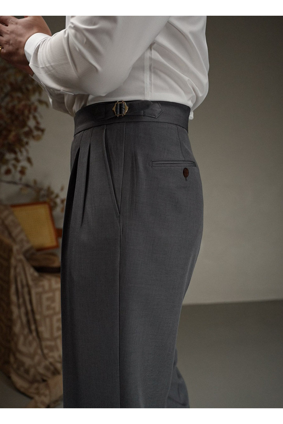 MONSEN Suitory High-Waisted Trousers in Performance Blend product image