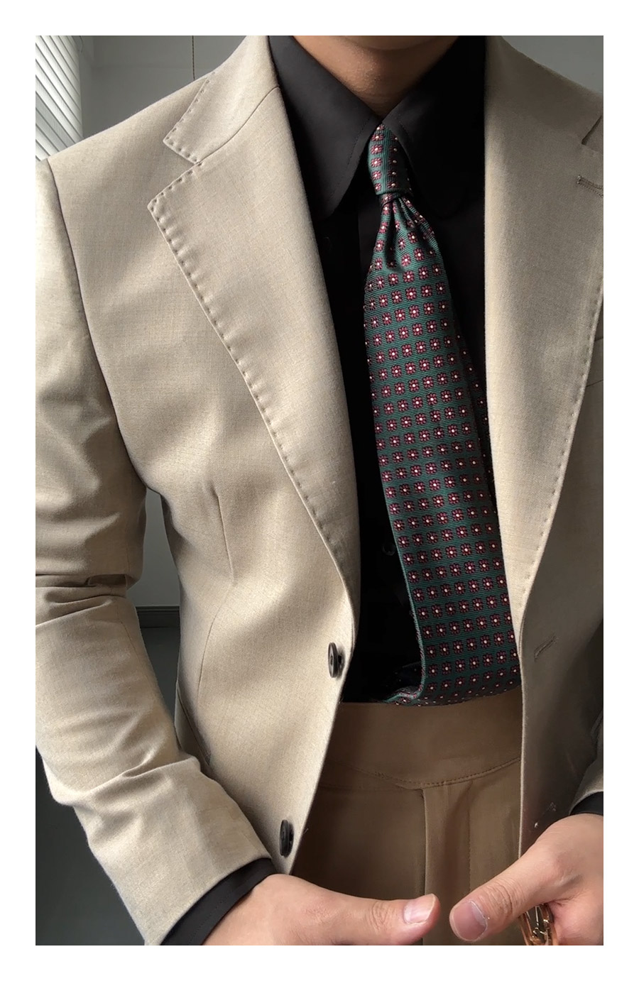 Vintage Rounded-Collar Dress Shirt