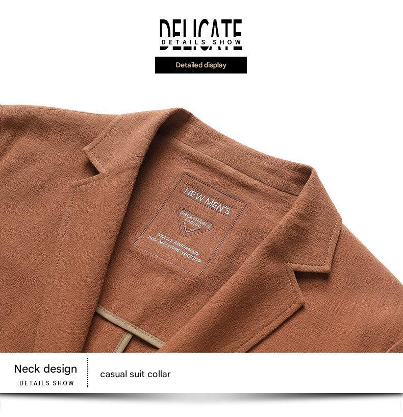 MONSEN Suitory 100% Cotton Single-Breasted Blazer product image